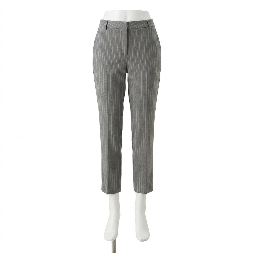 NEW L'AGENCE ludivine stripe crop trousers in gray
